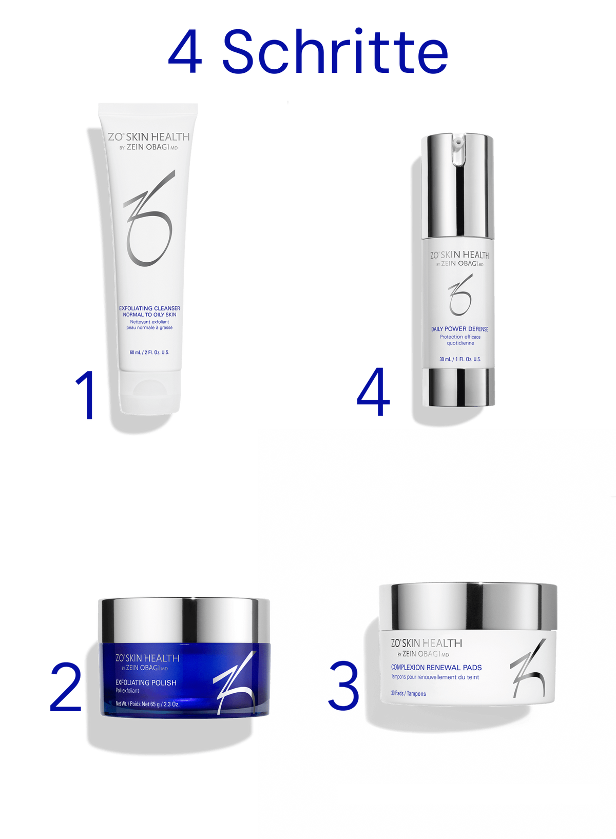 ZO Skin Health Daily Skincare Program - Anwendungsschritte