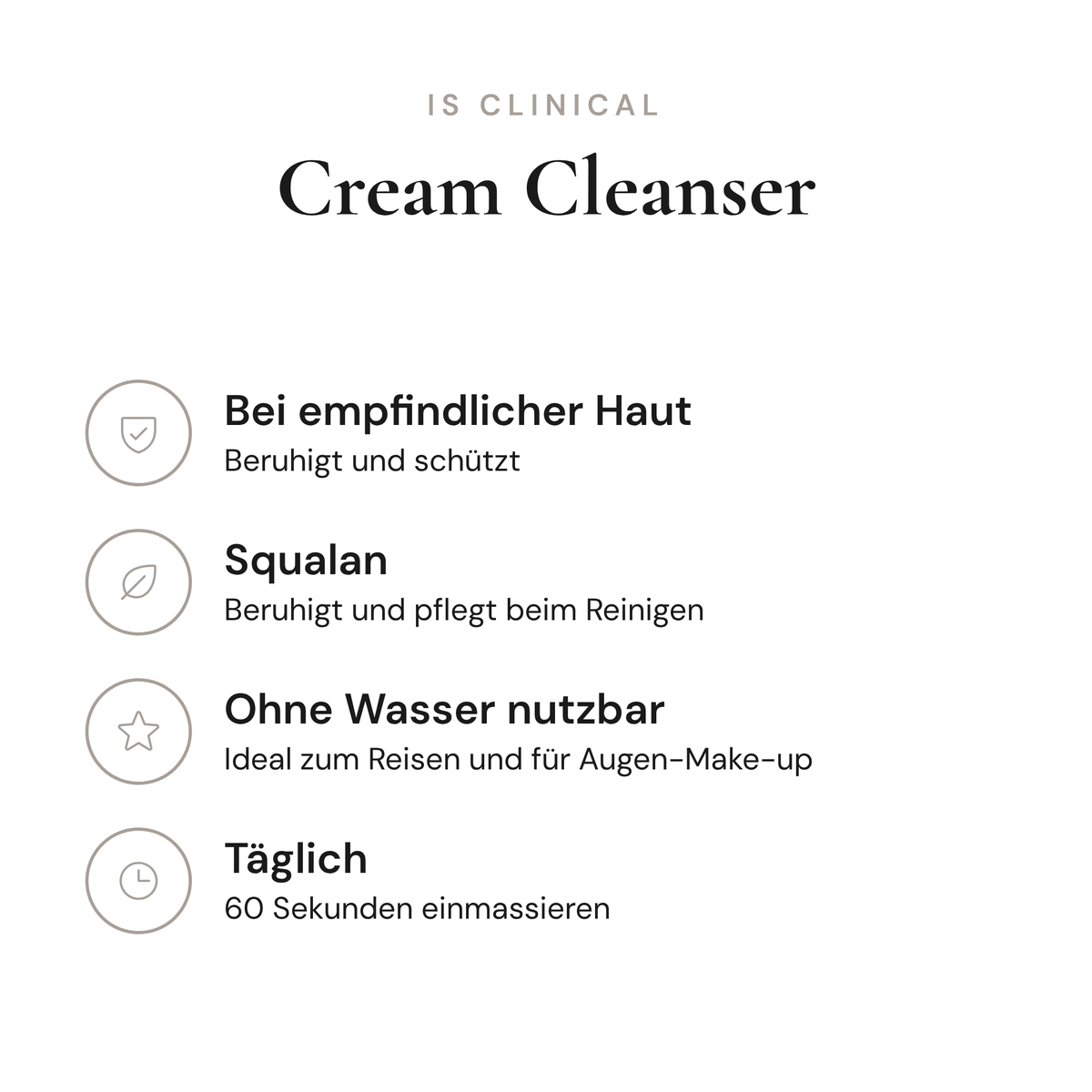 Cream Cleanser - Infografik mit Wirkstoffen und Anwendung | iS Clinical