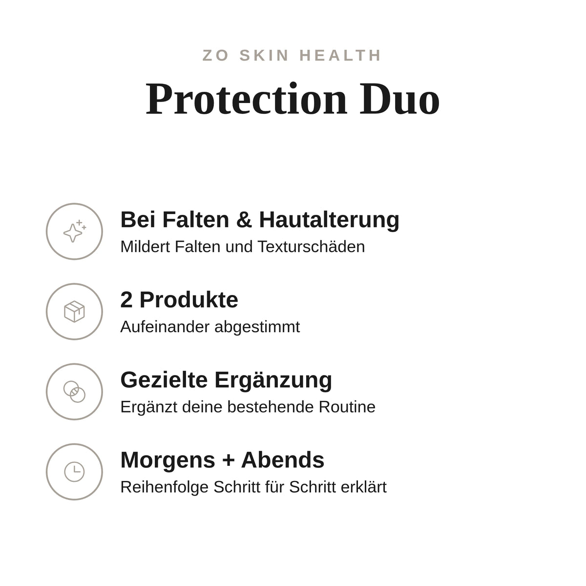 Protection Duo - Infografik mit Umfang und Anwendung | ZO Skin Health